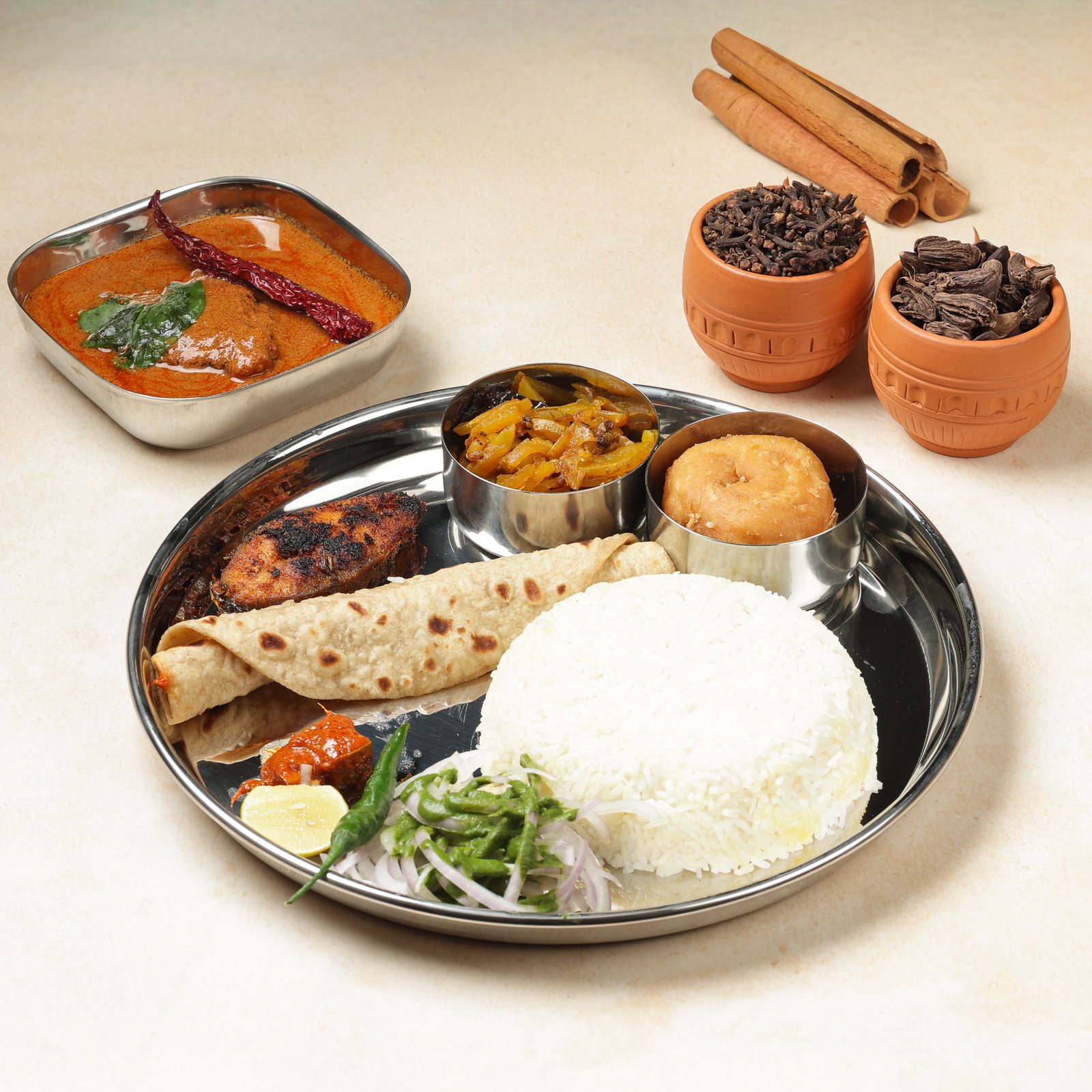 Calcutta Fish Curry Thali